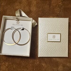 House of Harlow 1960 Gold and Silver Hoop Earrings